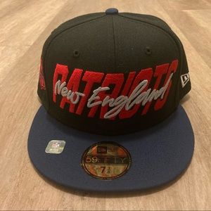 New Era 59Fifty NFL New England Patriots Flat Brim Draft Hat Cal Sz 7 3/8